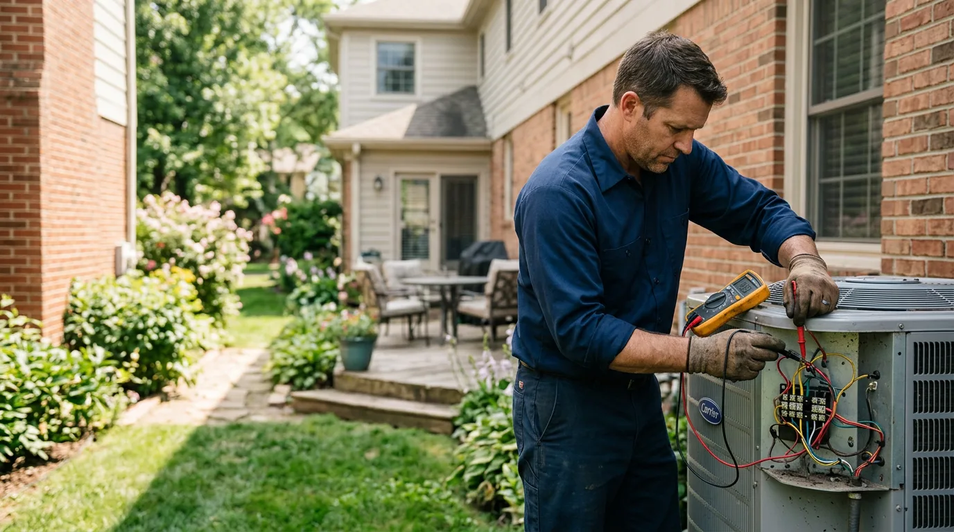 HVAC technician working near Mansfield, GA